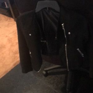 Black faux suede children’s jacket